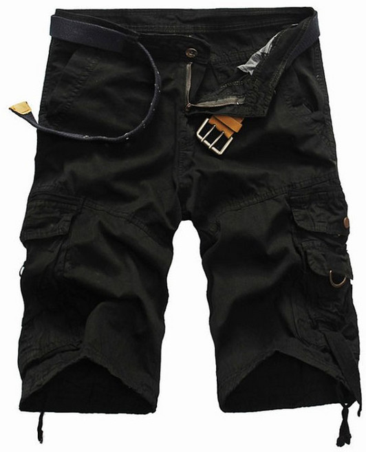 위즈아이 남성용 워싱 카고 5부 반바지 WI009PN