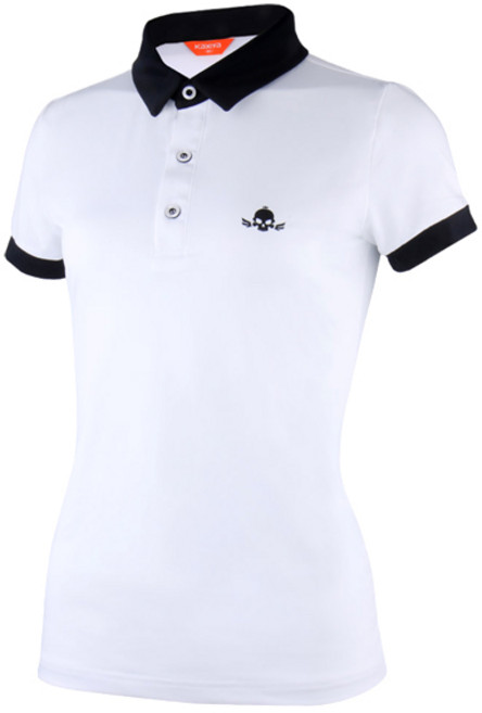 카시야골프 여성용 스컬 플렉시블 기능성 반팔 골프 티셔츠