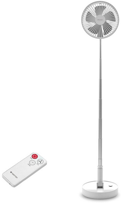 테르톤 3단 접이식 무선 리모컨 선풍기 17.78cm, 화이트, TF-5210R