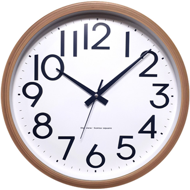 KW717 휴트리 우든패턴 벽시계, 메트블랙