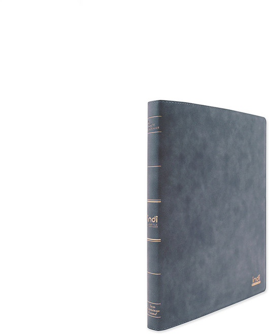 인디 가띠 링 클리어파일 40매, 회색, 1개