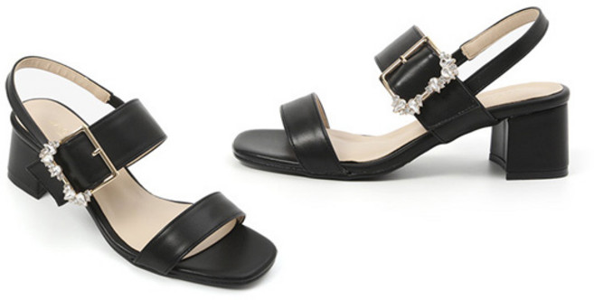 잭앤질 여성용 보석 미들힐 샌들 5cm JB0305