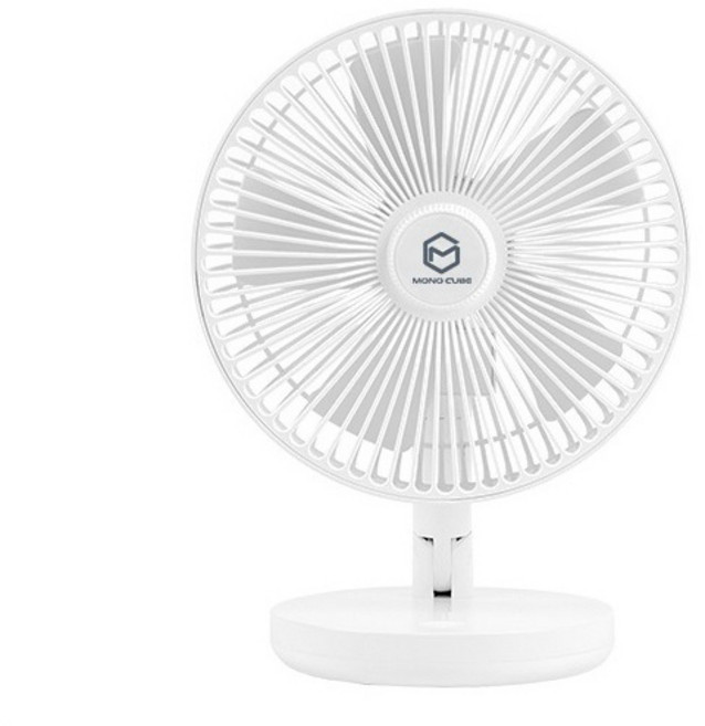 모노큐브 8인치 무선 테이블 선풍기 + 파우치 세트, 화이트, TS-8DF45