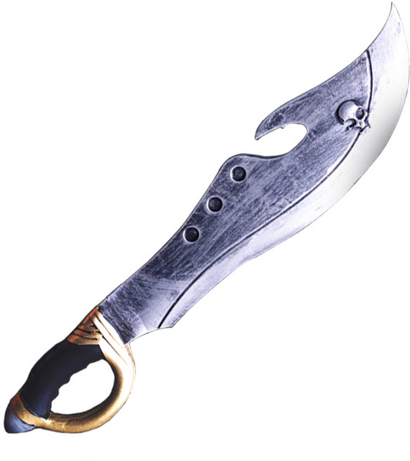 대형 해적 칼 고무재질, 블랙 + 골드, 1개