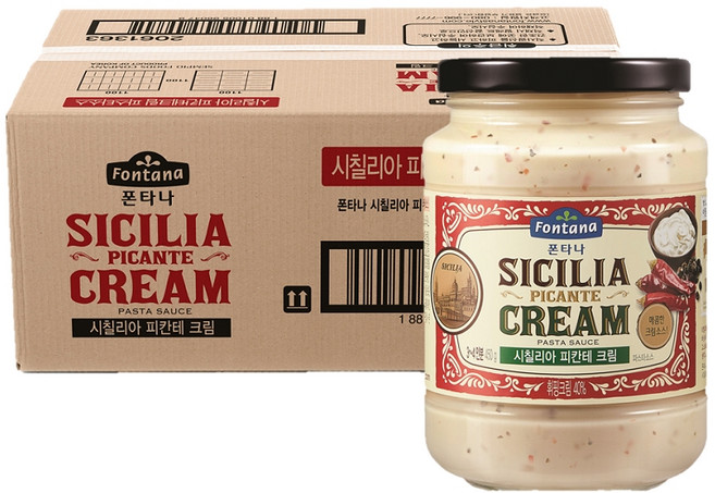 폰타나 시칠리아 피칸테 크림 파스타소스, 450g, 12개
