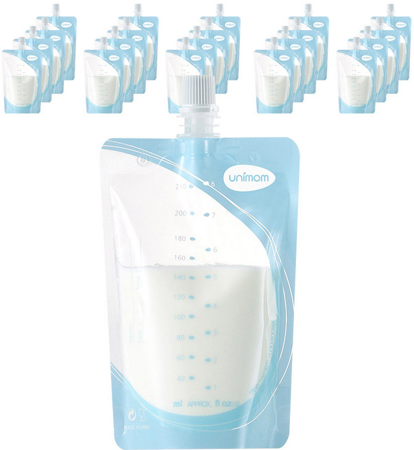 유니맘 국내 제조 이지 모유저장팩 210ml 리필용, 1개입, 50개