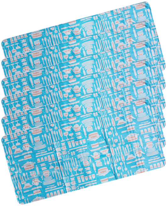 블럭마트 가스렌지 오염방지가드 블루, 6개