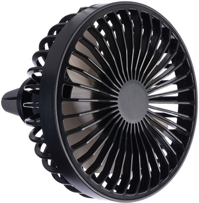 애니클리어 에어 쿨링 팬 LED 차량용 송풍구 선풍기, PDB-ACF10, 블랙