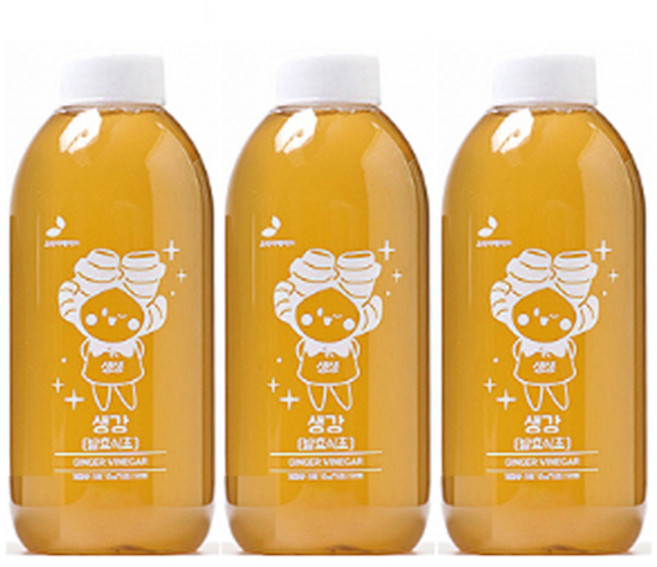 리꼬푸드 초야 과일 발효 식초 생강, 300ml, 3개