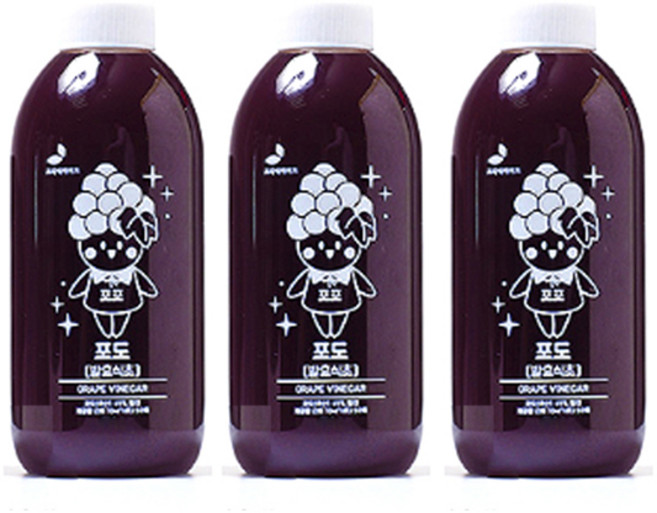 리꼬푸드 초야 과일 발효 식초 포도, 300ml, 3개