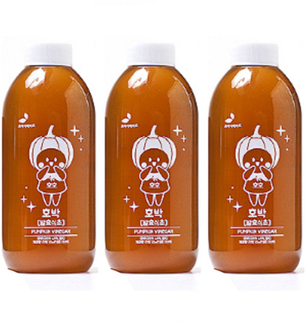 리꼬푸드 초야 과일 발효 식초 호박, 300ml, 3개