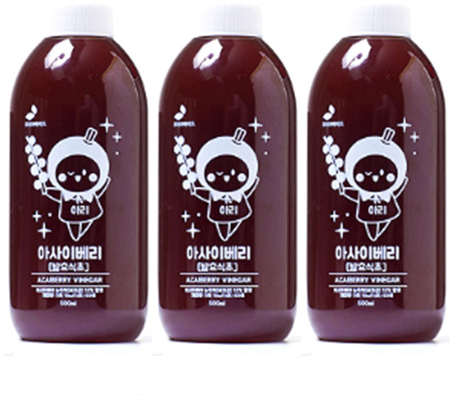 리꼬푸드 초야 과일 발효 식초 아사이베리, 300ml, 3개