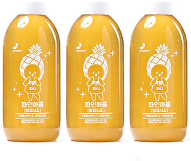 리꼬푸드 초야 과일 발효 식초 파인애플, 300ml, 3개