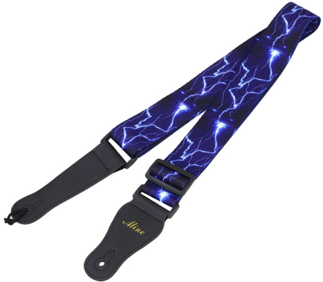 sound 리핏 패턴 컬러풀 기타 스트랩, 썬더, 1개