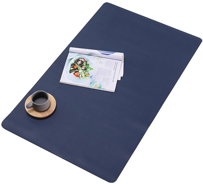 갓라이프 와이드 논슬립 가죽 프리미엄 데스크 매트, 네이비
