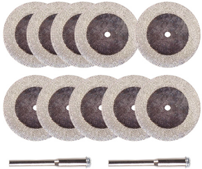 OON 원형 다이아 절단석 40mm 10개 + 척 2p, 1세트