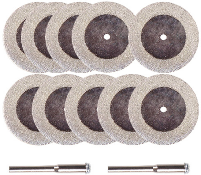 OON 원형 다이아 절단석 50mm 10개 + 척 2p, 1세트