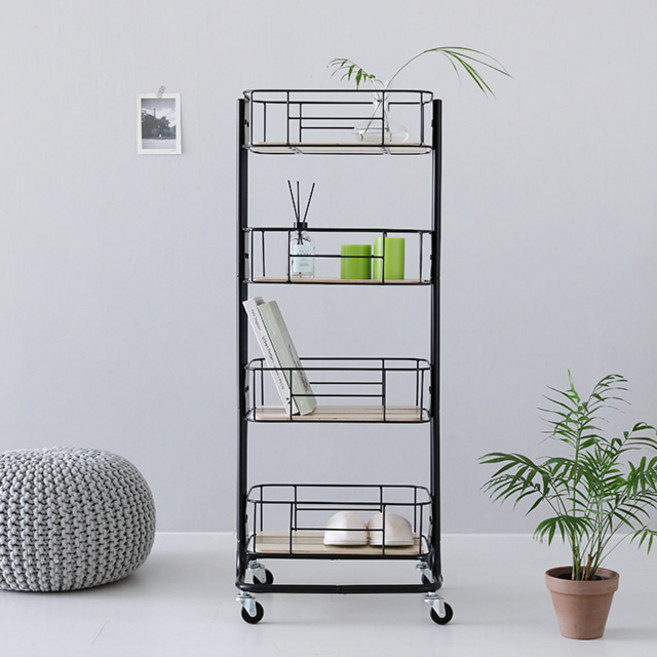 마켓비 CESNA 트롤리 카트, 블랙, 4단