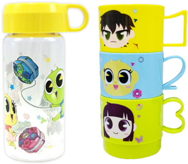 르번 국산 신비아파트 3 베이직 보틀 + 간식컵 3p 세트, 혼합색상, 1세트