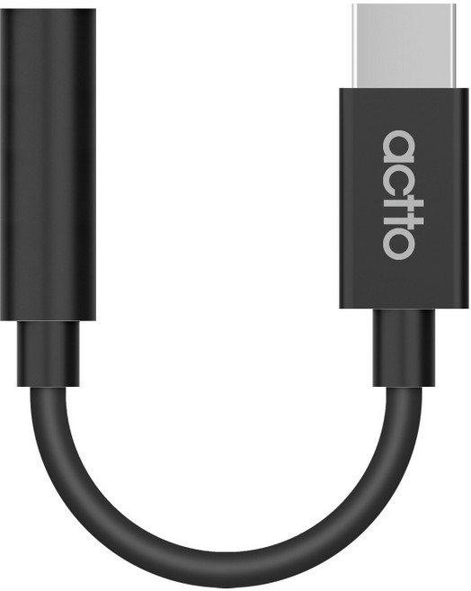 엑토 C타입 이어폰 변환 젠더 3.5mm AUXA-02, 55mm, 블랙, 1개