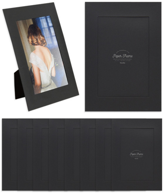 스탠딩 페이퍼 프레임 10p, 블랙, 10개