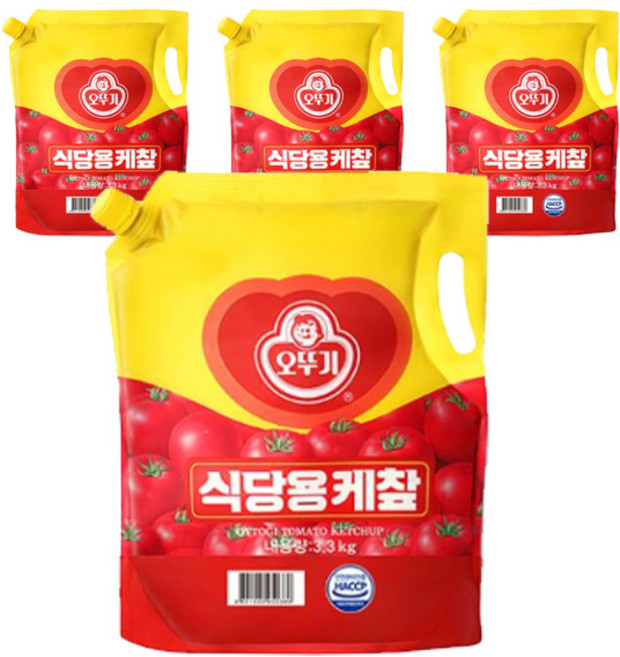 오뚜기 오리지널 식당용 케챂 스파우트팩, 3.3kg, 4개