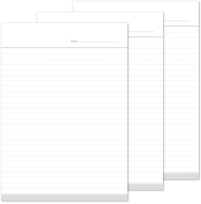 캠퍼스 노트 패드 A4, GRAY, 3개