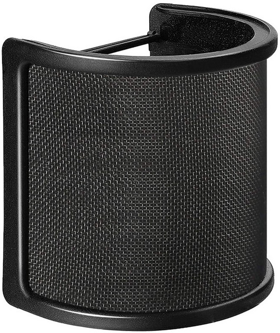 베이직기어 3중 레이어 마이크 팝필터, BG-MPF3, 블랙, 1개