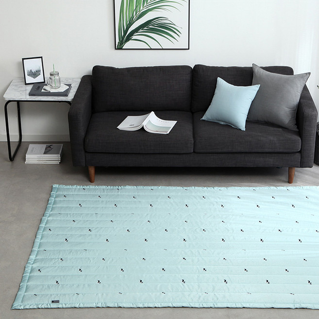 타카타카 애니멀 인견 여름 러그겸패드, 프렌치불독(민트)