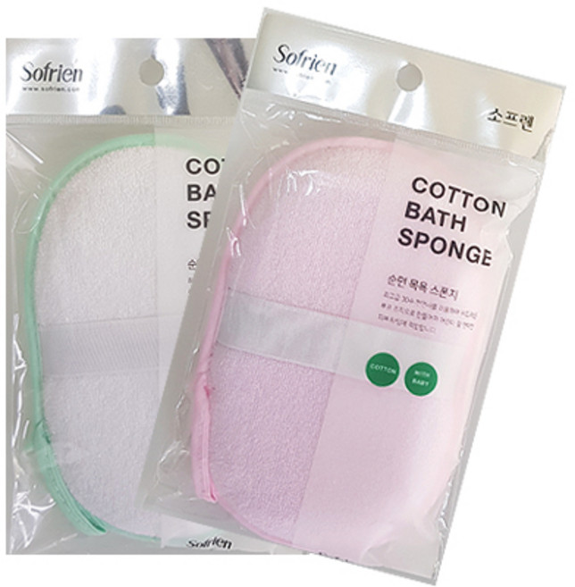 소프렌 목욕 스펀지, 랜덤발송, 2개, 1개입