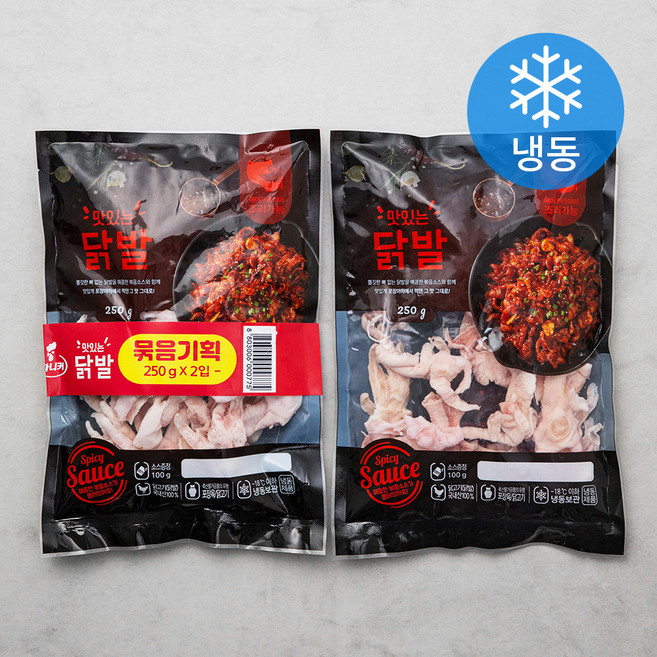 마니커 맛있는 닭발 250g x 2p + 소스 100g x 2p (냉동), 700g, 1세트