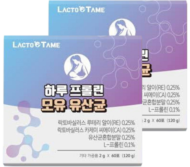 락토테미 하루 프롤린 모유 유산균, 120개, 2g