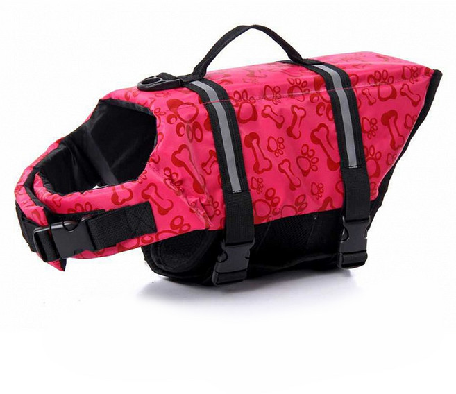 알럽펫 강아지 수영 안전 구명조끼, 핑크, 1개