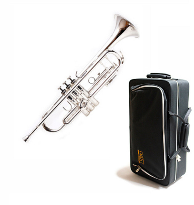 저먼파고트 입문용 Bb키 실버에디션 트럼펫 TP-501 + 케이스, 실버, 1개