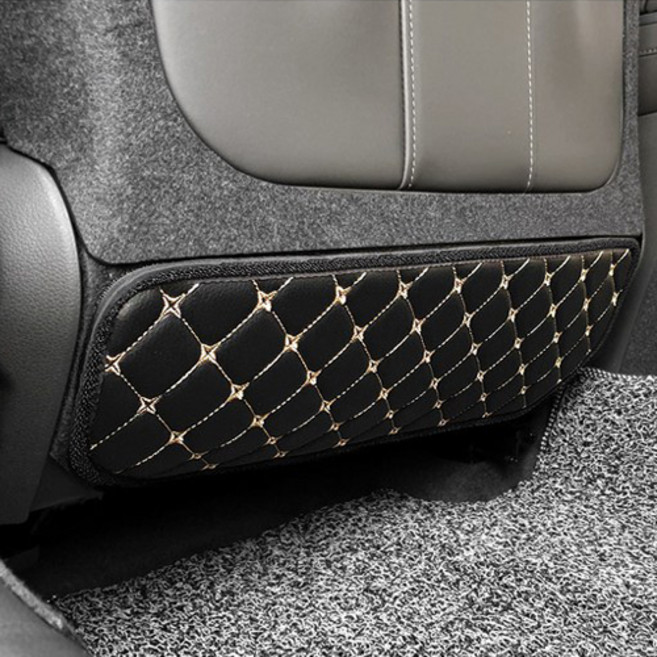 CAIMAN 퀄팅 레더 시트백 언더커버 현대 더뉴그랜져, 블랙, 2개