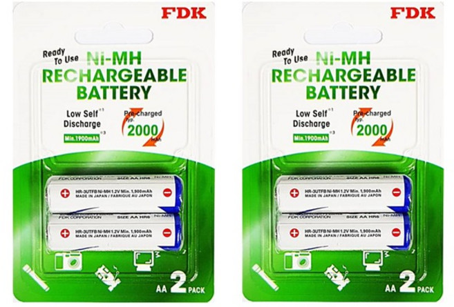 에프디케이 니켈수소 충전지 AA 2000mAh, 2개입, 2개
