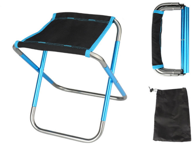 콩 K Leisure 초미니 휴대용 접이식 캠핑의자 + 파우치 세트, 블루, 1세트