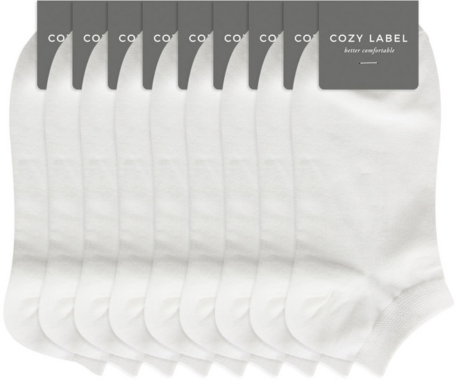 코지라벨 여성용 레인보우 무지 발목 양말 9켤레