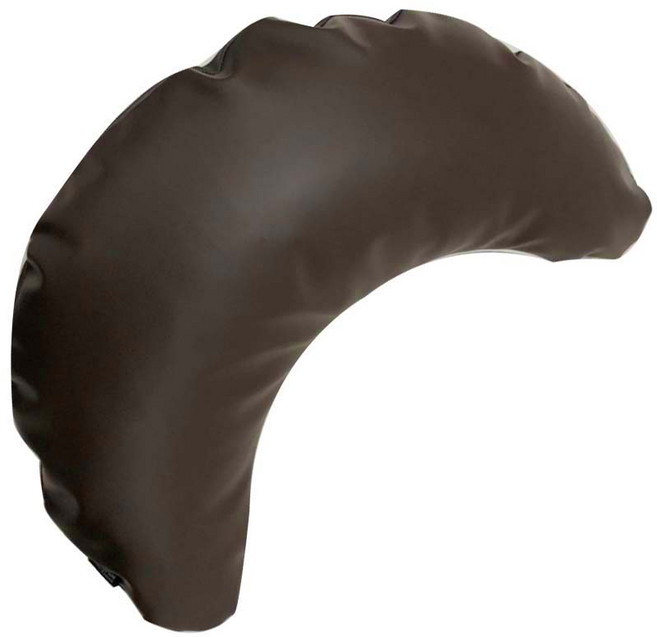 마벨러스홈데코 미용실 생활방수 가죽 반달 쿠션, 브라운