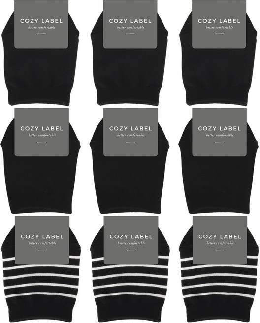 코지라벨 블로퍼 뮬 양말 베이직 3켤레 + 메쉬 3켤레 + 스트라이프 3켤레