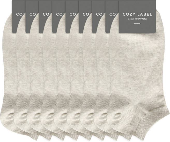 코지라벨 여성용 레인보우 무지 발목 양말 9켤레