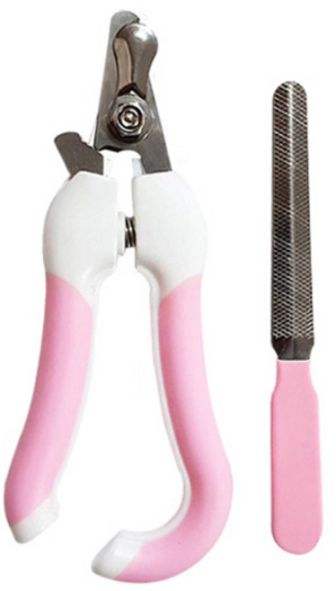 반려동물 발톱깎이 세트 대, 핑크, 1개