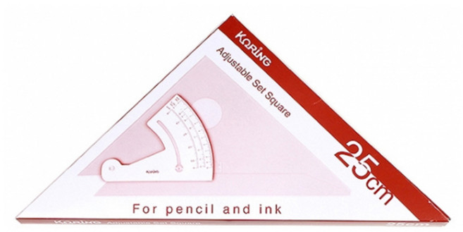 코링 각도 조절 삼각자 KS-4-25 25cm, 1개