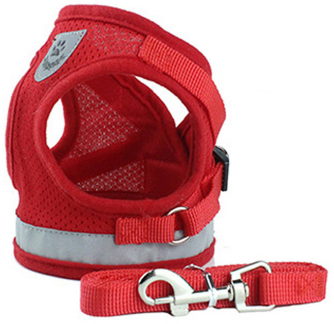 케어펫 강아지 메쉬 하네스, 레드, 1세트