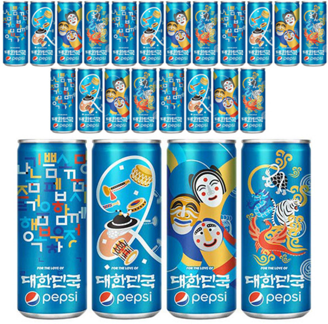 펩시 콜라 슬릭캔 랜덤발송, 330ml, 24개