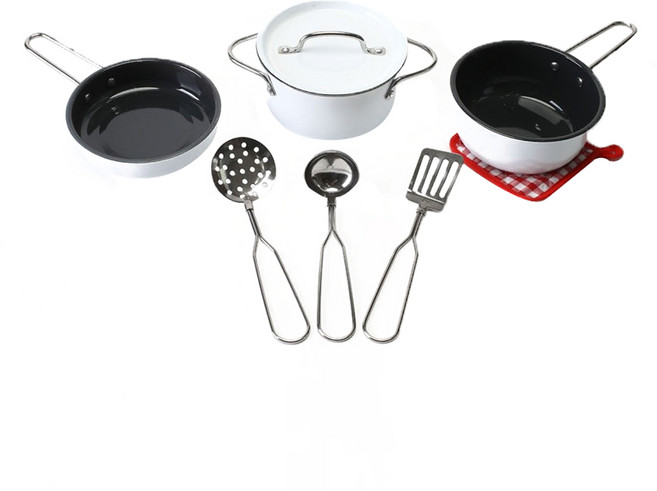 아이나라다온 안젤로비안코 조리도구 8종 소꿉놀이 세트, 1개