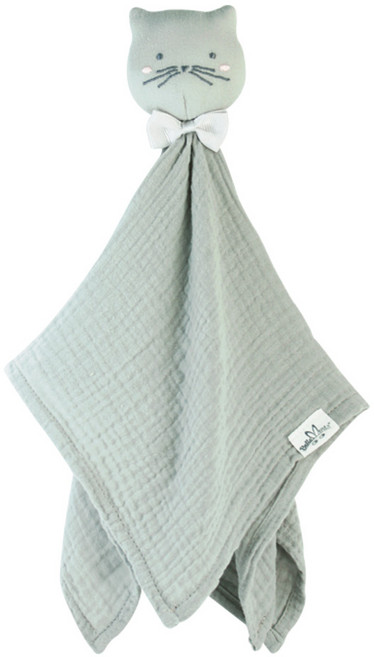 BelleMent 動物造型安撫巾, 灰色貓咪款, 1個