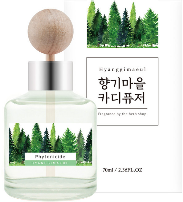 향기마을 차량용 디퓨저 70ml, 피톤치드, 1개