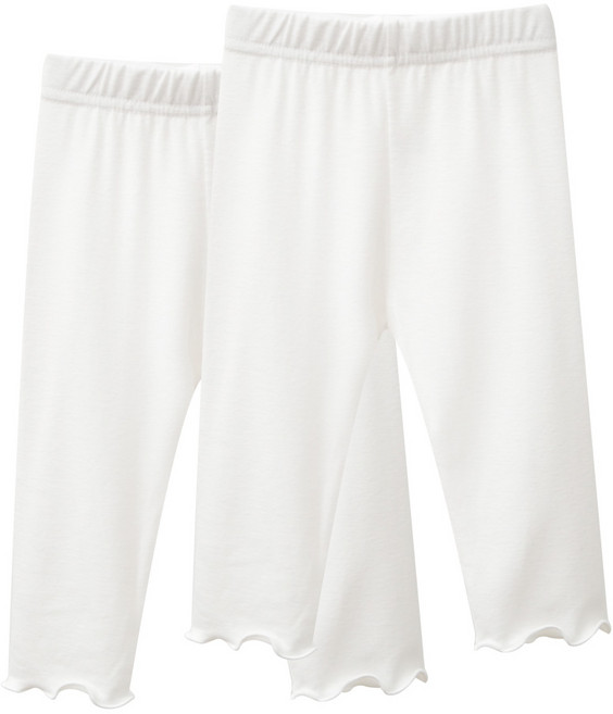 플레이몰 여아용 5부 프릴 레깅스 2p