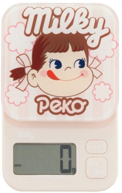 드레텍 페코짱 줄무늬 주방전자저울, KS-620, 핑크, 1000g